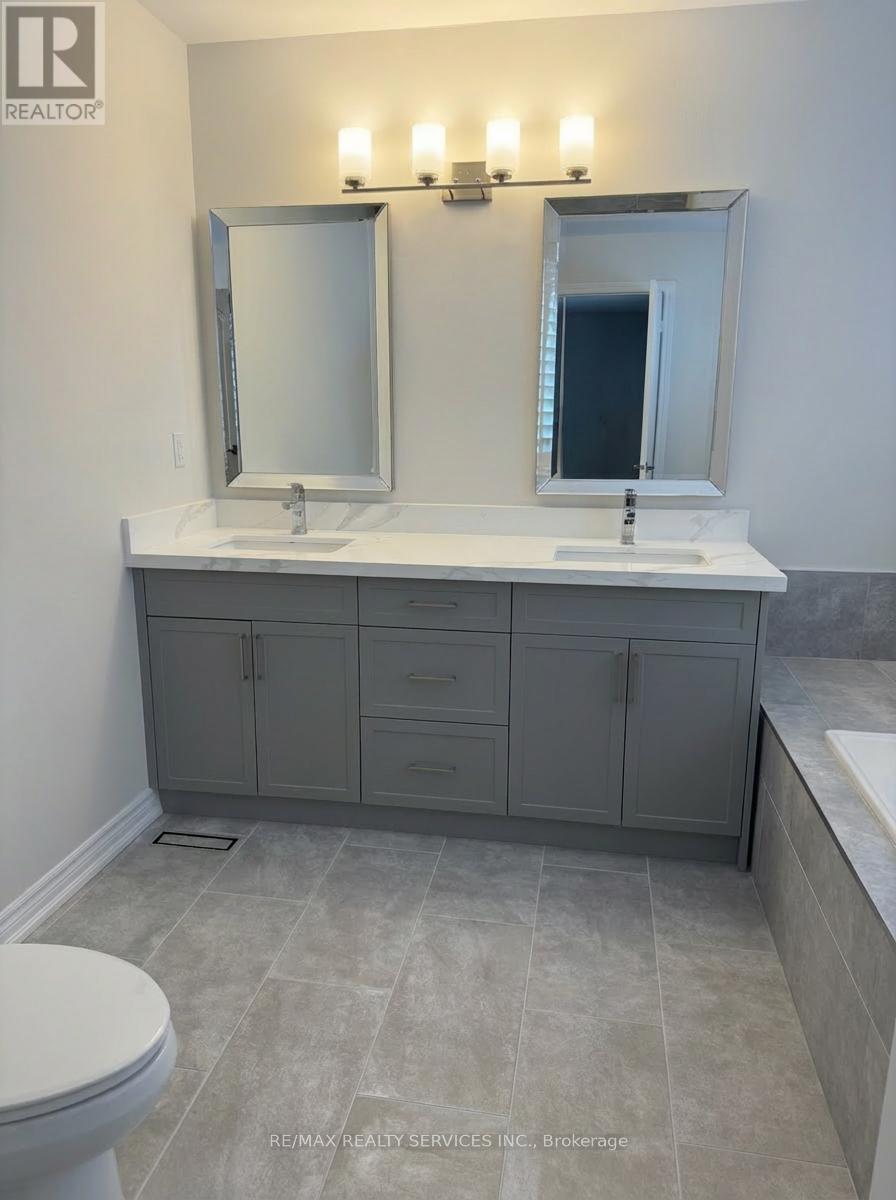 His & Her sinks plus a walk-in shower - 2432 Marisa Court, Mississauga, ON - Indoor Photo Showing Bathroom
