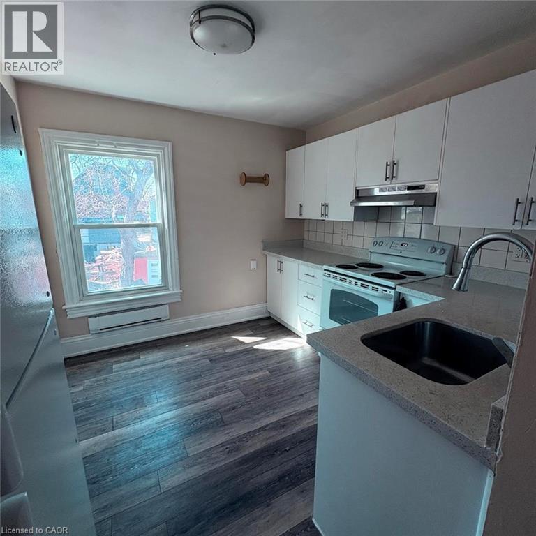 95 Sanford Avenue N, Hamilton, ON - Indoor Photo Showing Kitchen With Double Sink