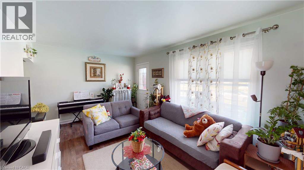 Living room featuring wood finished floors - 10 Armstrong Avenue, Hamilton, ON - Indoor Photo Showing Living Room