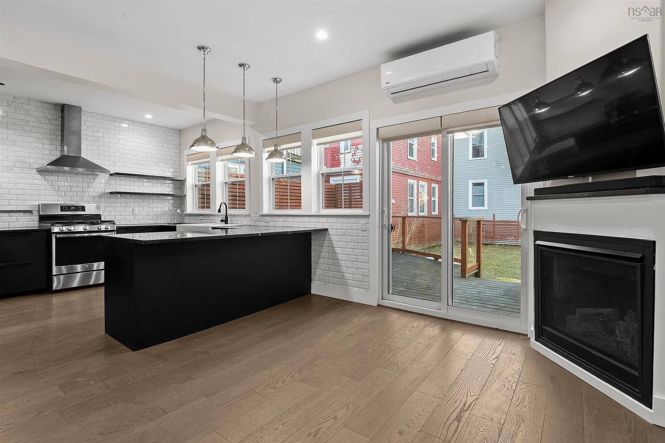 5567 Black Street, Halifax, NS - Indoor Photo Showing Kitchen With Fireplace With Upgraded Kitchen