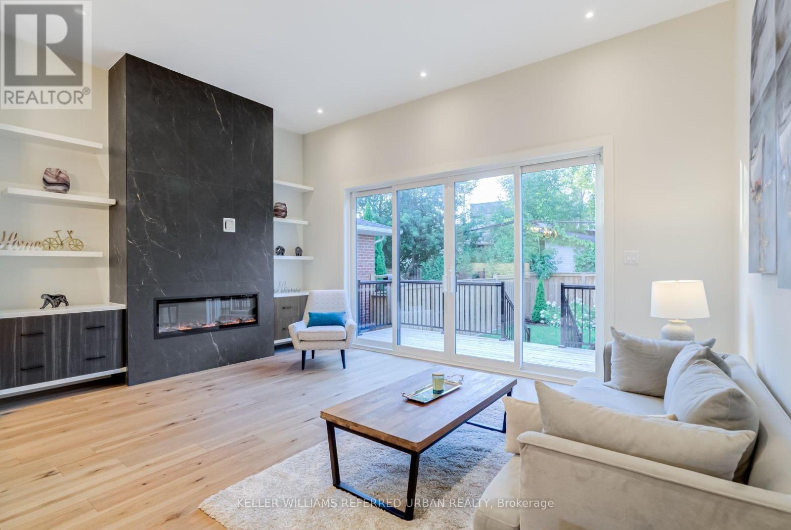 62 Ash Crescent, Toronto, ON - Indoor Photo Showing Living Room With Fireplace