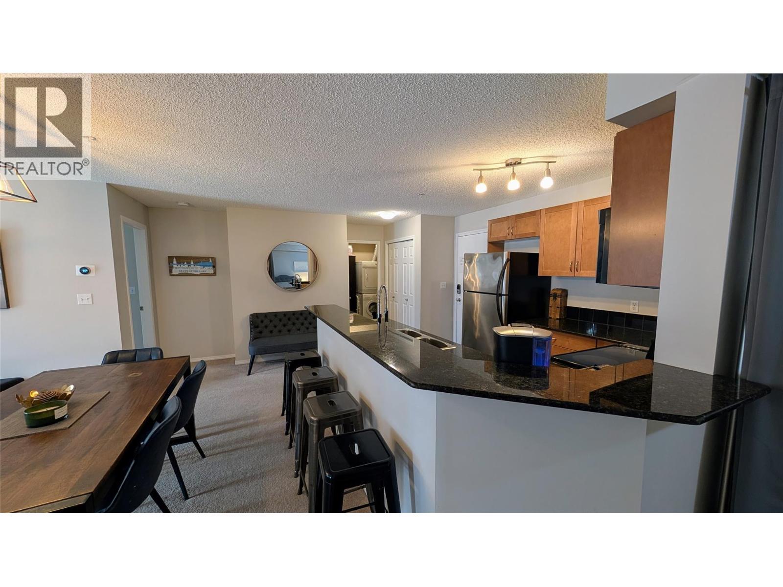 Dinning, Kitchen to Entrance - 205 Third Avenue Unit# 3307, Invermere, BC - Indoor Photo Showing Kitchen