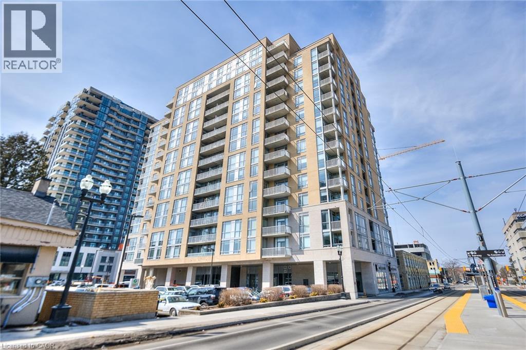 View of apartment building / complex - 191 King Street S Unit# 712, Waterloo, ON - Outdoor With Balcony With Facade