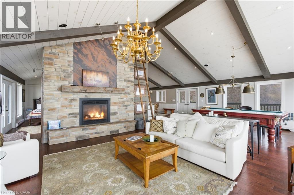 648 Front Road, St. Williams, ON - Indoor Photo Showing Living Room With Fireplace