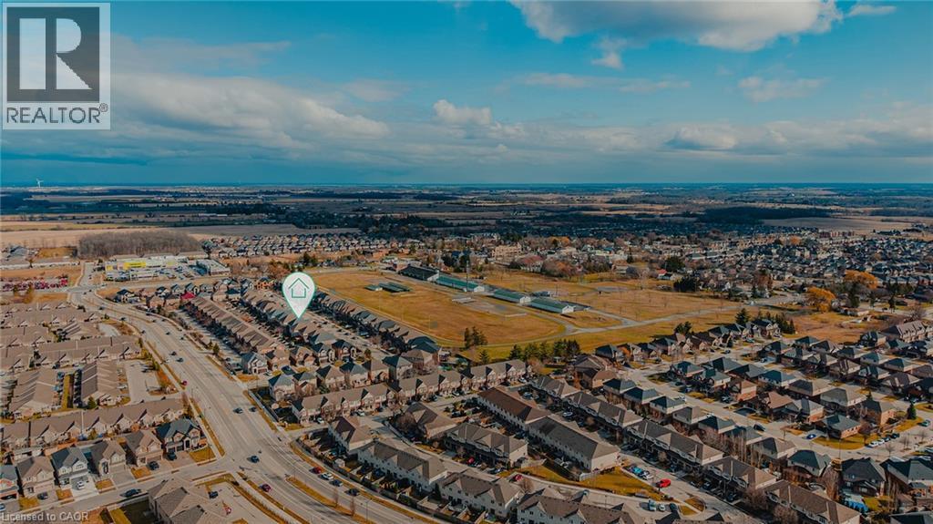 Aerial perspective of suburban area - 100 Garinger Crescent, Binbrook, ON - Outdoor With View