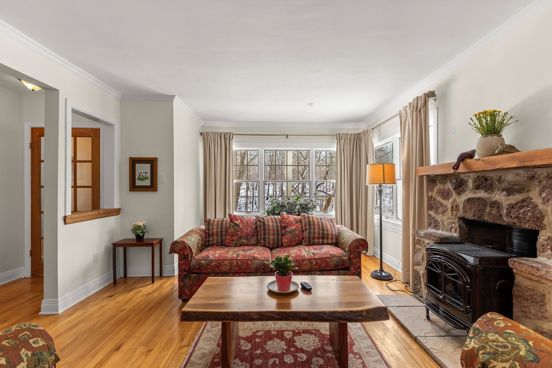 Salon - 428 Rue Brookside, Hudson, QC - Indoor Photo Showing Living Room With Fireplace