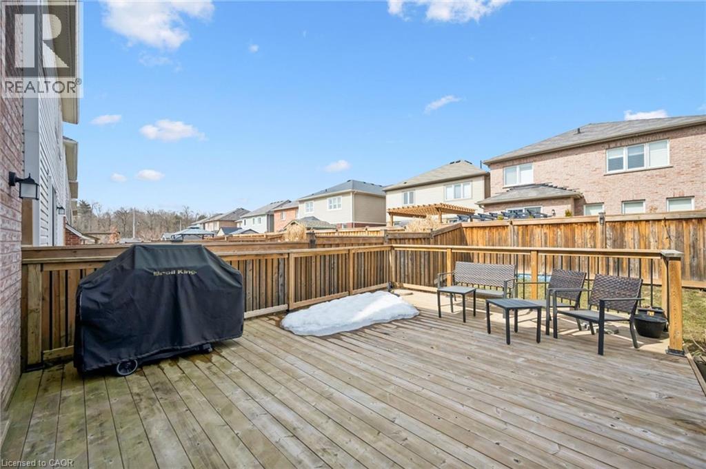 Deck featuring a residential view, grilling area, and a fenced backyard - 38 Park Glen Street, Kitchener, ON - Outdoor With Deck Patio Veranda With Exterior