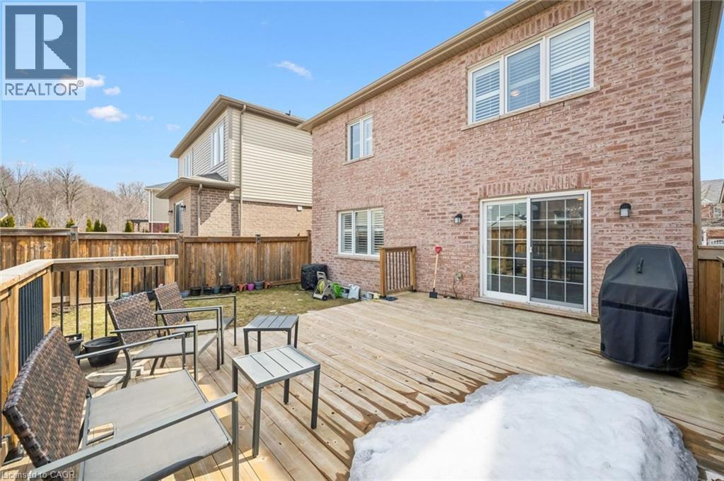 Wooden deck featuring grilling area and a fenced backyard - 38 Park Glen Street, Kitchener, ON - Outdoor With Deck Patio Veranda With Exterior