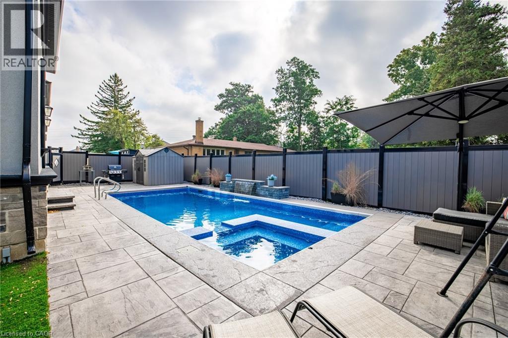 4 Lockman Drive, Ancaster, ON - Outdoor With In Ground Pool With Deck Patio Veranda With Backyard
