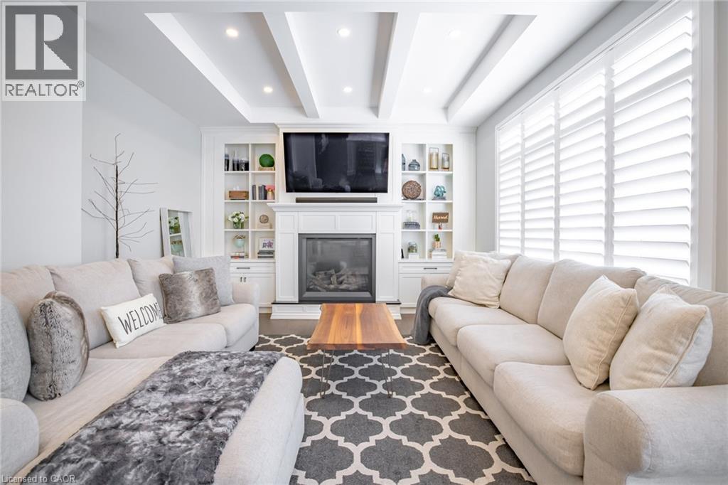 4 Lockman Drive, Ancaster, ON - Indoor Photo Showing Living Room With Fireplace