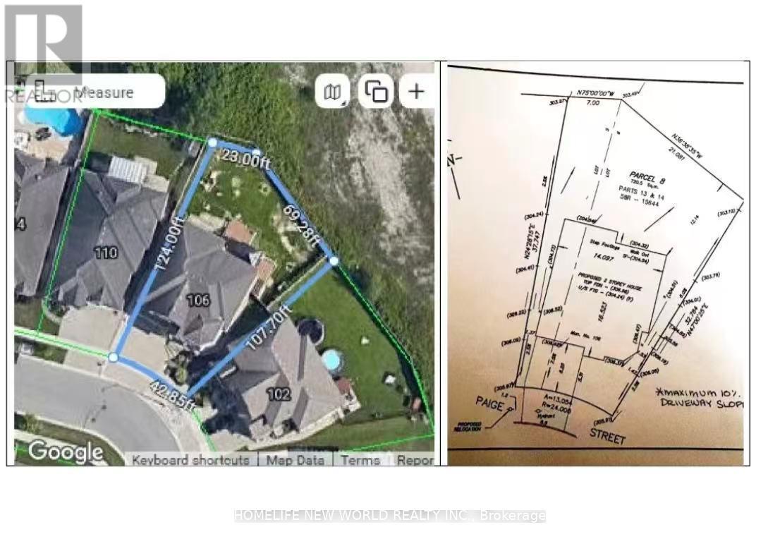 Lot Shape and Part of Survey - 106 Paige Street, Kitchener, ON - Other