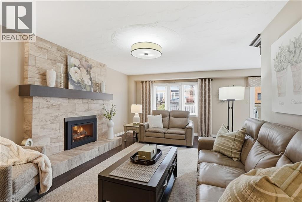 31 Republic Avenue, Hamilton, ON - Indoor Photo Showing Living Room With Fireplace