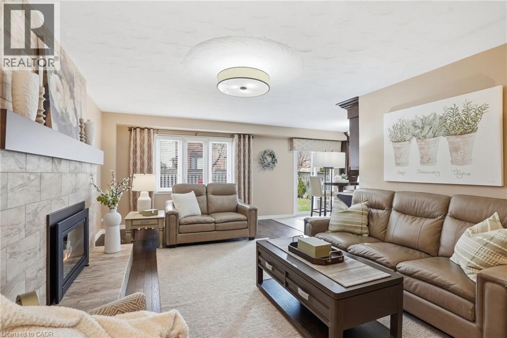 31 Republic Avenue, Hamilton, ON - Indoor Photo Showing Living Room With Fireplace