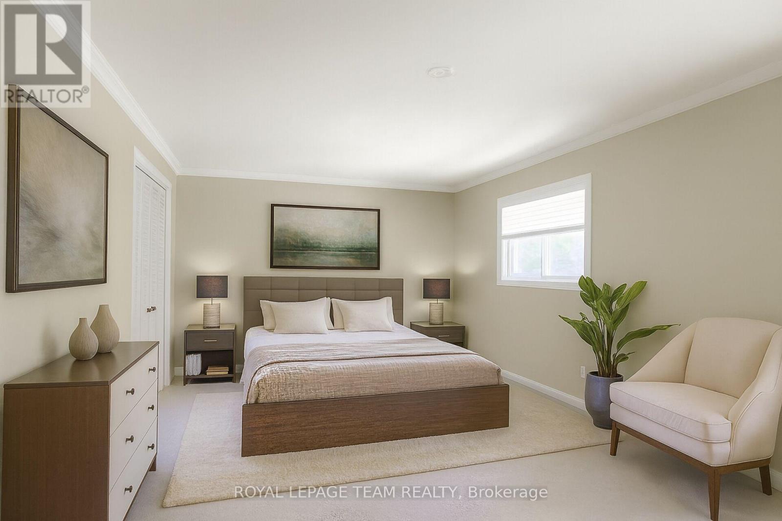 Virtually Stage Primary Bedroom - 962 Dynes Road, Ottawa, ON - Indoor Photo Showing Bedroom