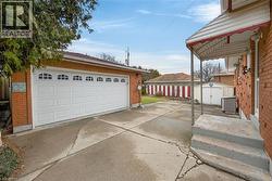 Detached garage with a storage unit -