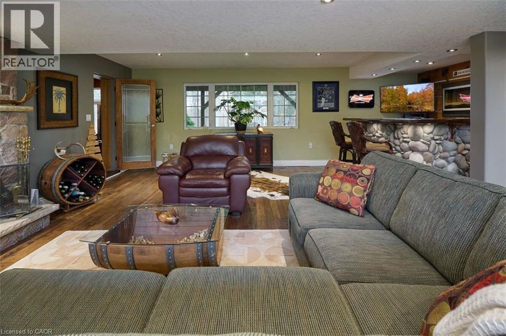 1078 Berlett'S Road, St. Agatha, ON - Indoor Photo Showing Living Room With Fireplace
