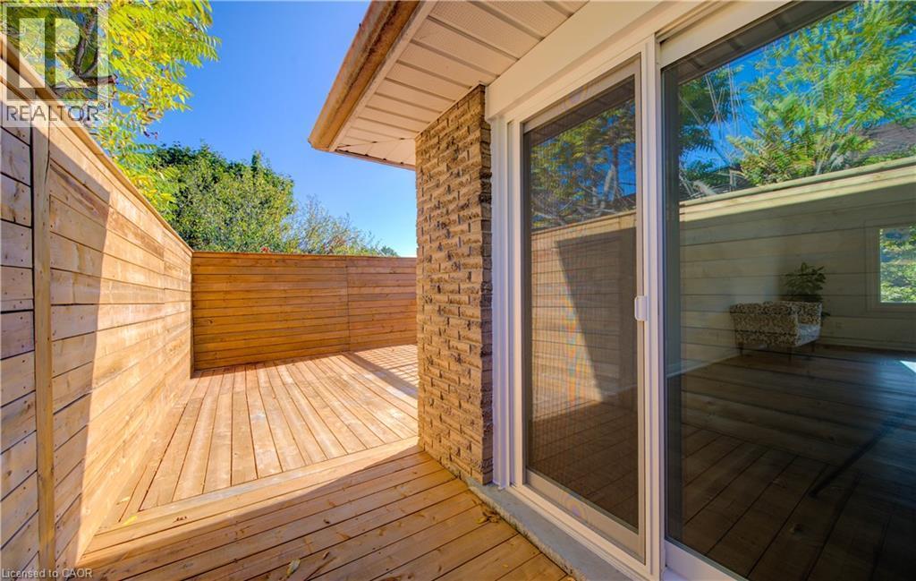 View of wooden deck - 90 Culpepper Drive, Waterloo, ON - Outdoor With Deck Patio Veranda With Exterior
