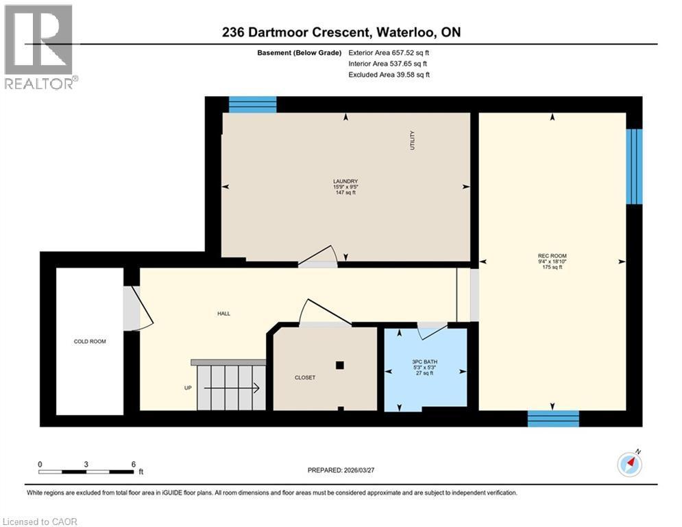 View of floor plan / room layout - 236 Dartmoor Crescent, Waterloo, ON - Other