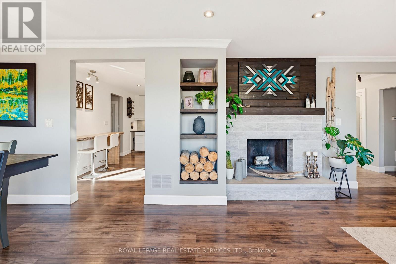 18 Cherry Street, Halton Hills, ON - Indoor Photo Showing Other Room With Fireplace