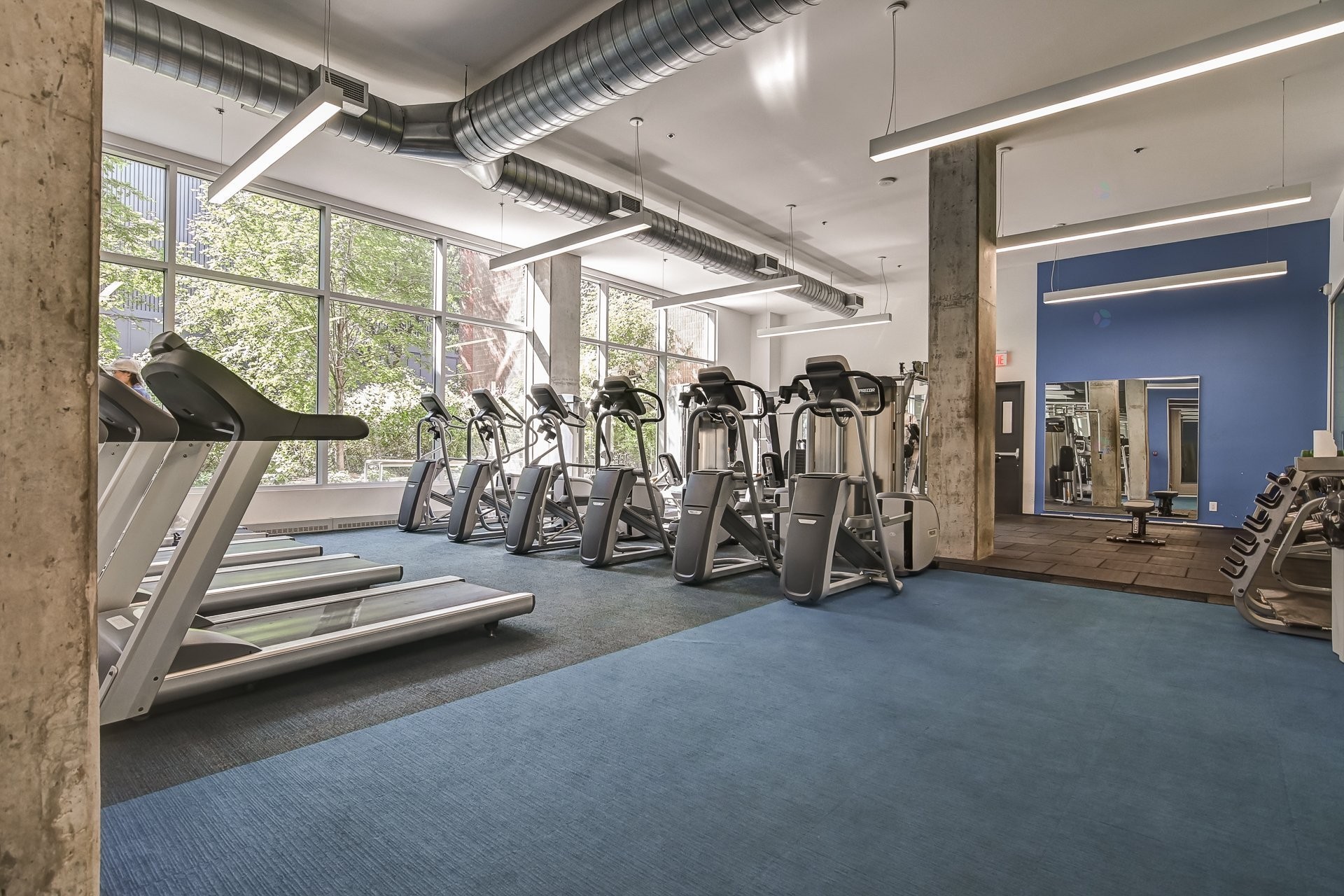 Exercise Room - 209-1414 Rue Chomedey, Montréal (Ville-Marie), QC - Indoor Photo Showing Gym Room