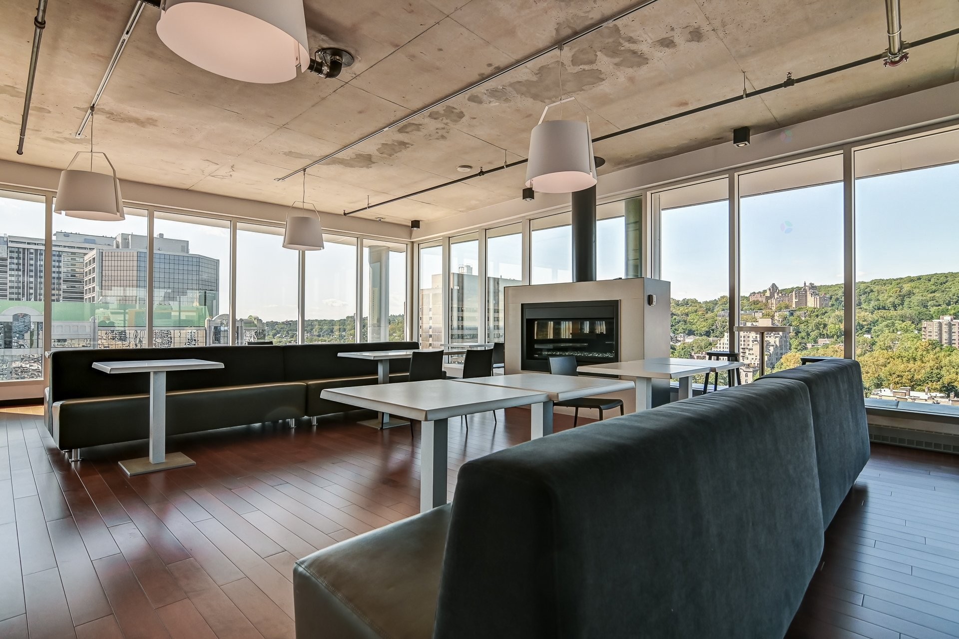 Family Room - 209-1414 Rue Chomedey, Montréal (Ville-Marie), QC - Indoor With Fireplace