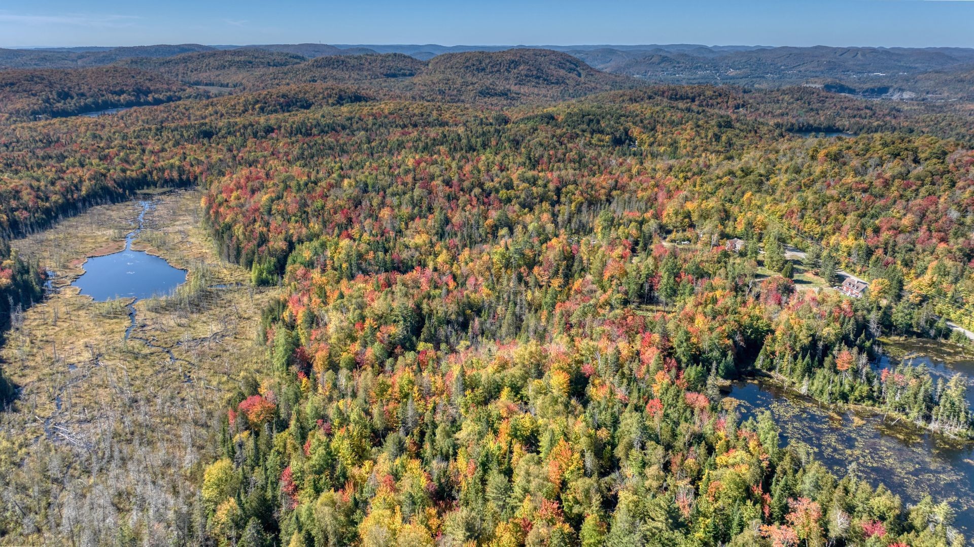 Aerial View - Ch. Du Lac-Pilon, Sainte-Adèle, QC