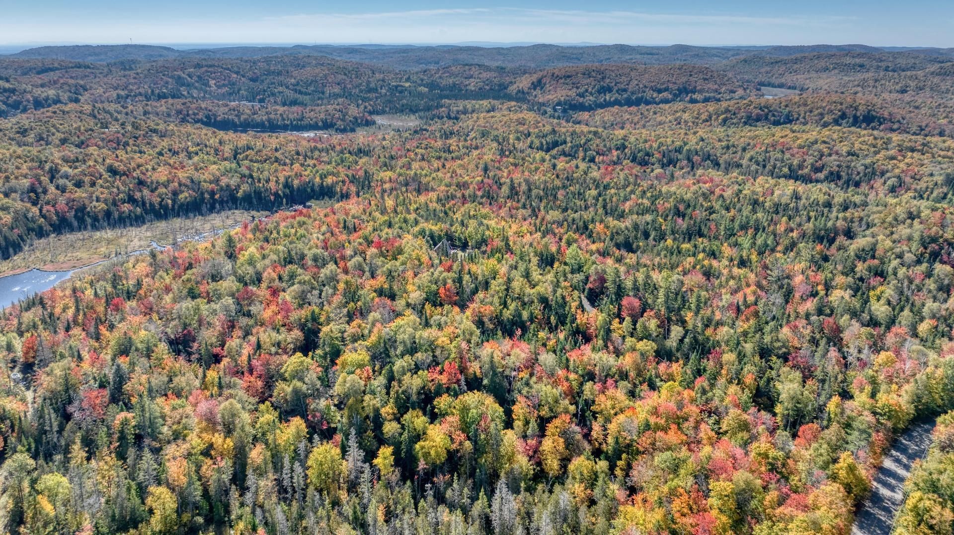 Aerial View - Ch. Du Lac-Pilon, Sainte-Adèle, QC