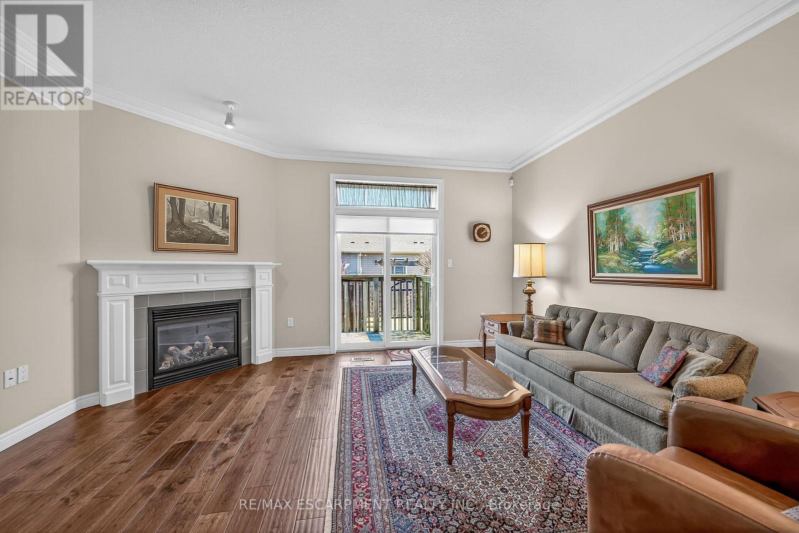 18 Ecker Lane, Hamilton, ON - Indoor Photo Showing Living Room With Fireplace