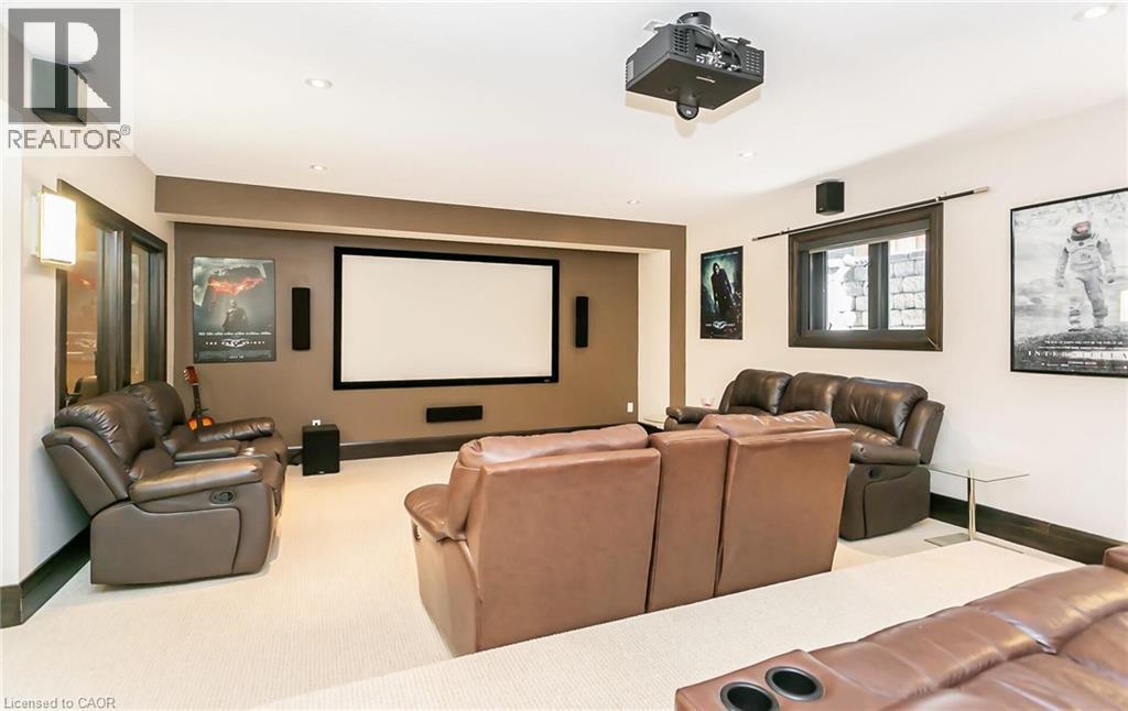 Cinema with recessed lighting - 24 Jacob Gingrich Drive, Kitchener, ON - Indoor Photo Showing Other Room