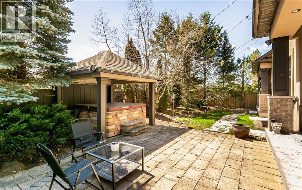 Fenced backyard featuring a patio area, a hot tub, and a gazebo - 24 Jacob Gingrich Drive, Kitchener, ON - Outdoor With Deck Patio Veranda