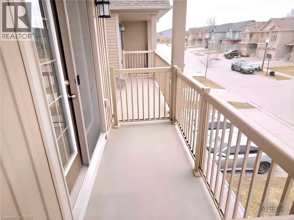 Balcony with a residential view - 52 Meadowridge Street, Kitchener, ON - Outdoor With Balcony With Exterior