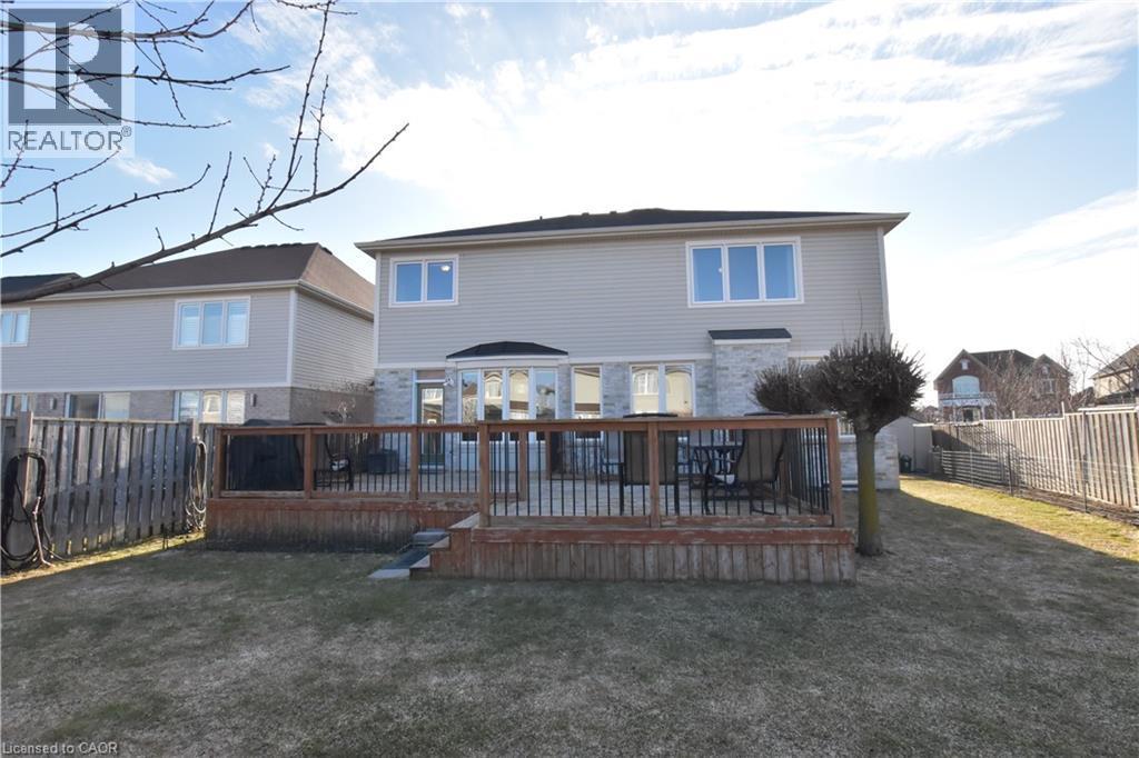 Back of property featuring a wooden deck and a fenced backyard - 512 Terrington Crescent, Kitchener, ON - Outdoor With Deck Patio Veranda