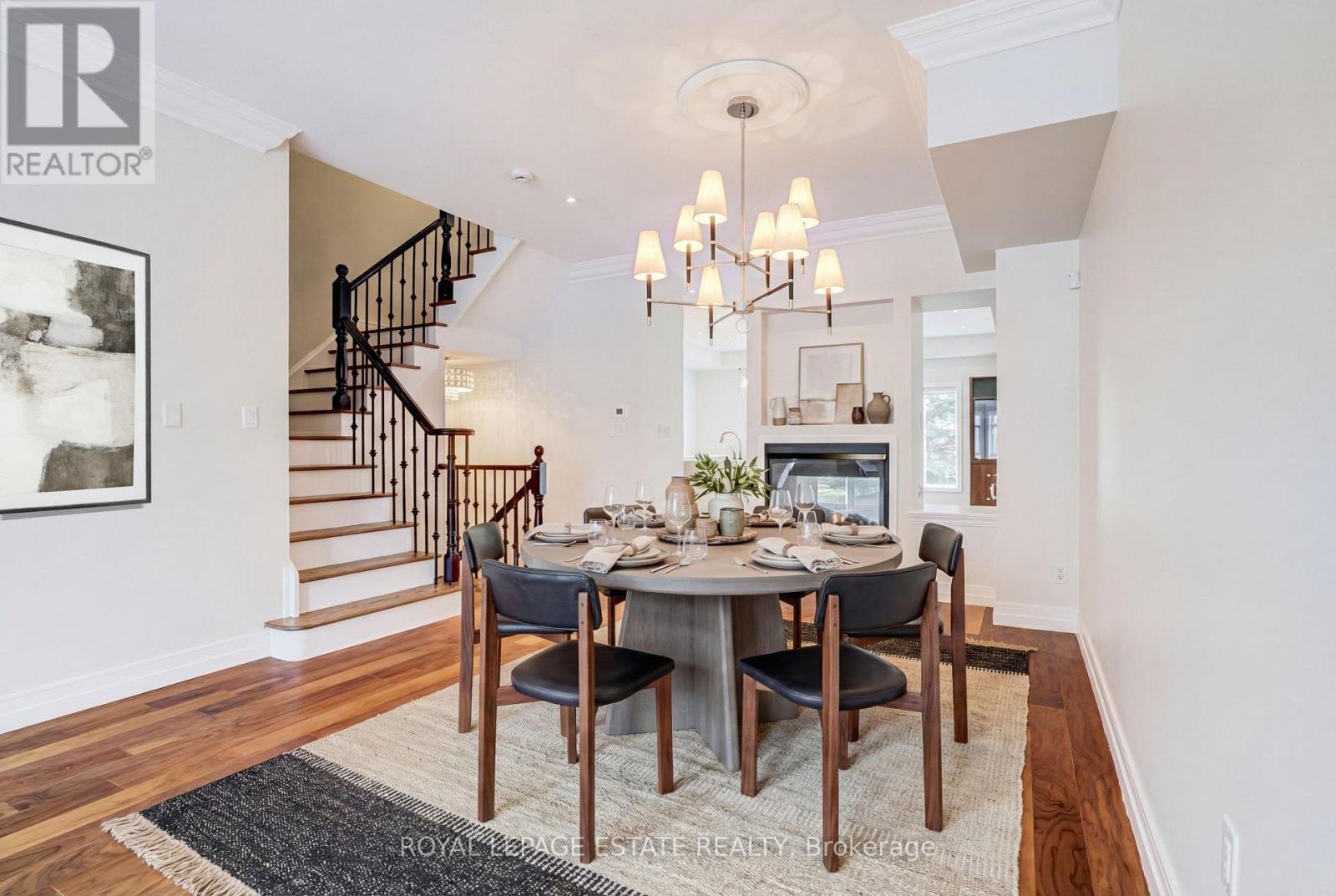 Dining Room virtually staged - 66 Compass Way, Mississauga, ON - Indoor Photo Showing Dining Room