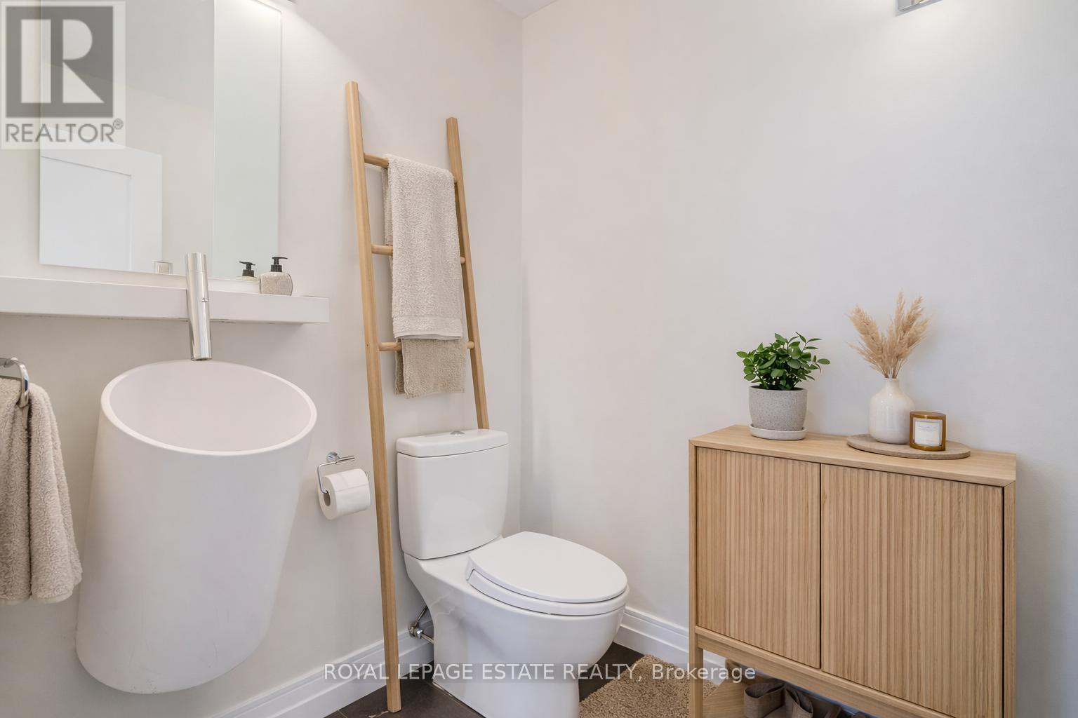 Powder Room virtually staged - 66 Compass Way, Mississauga, ON - Indoor Photo Showing Bathroom