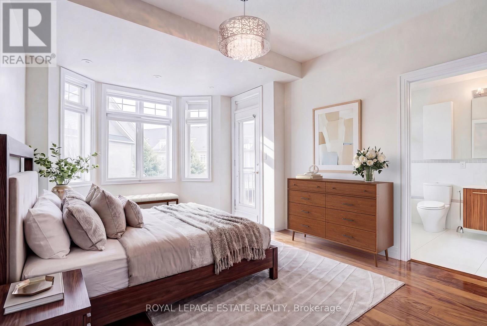 Primary Bedroom virtually staged - 66 Compass Way, Mississauga, ON - Indoor Photo Showing Bedroom