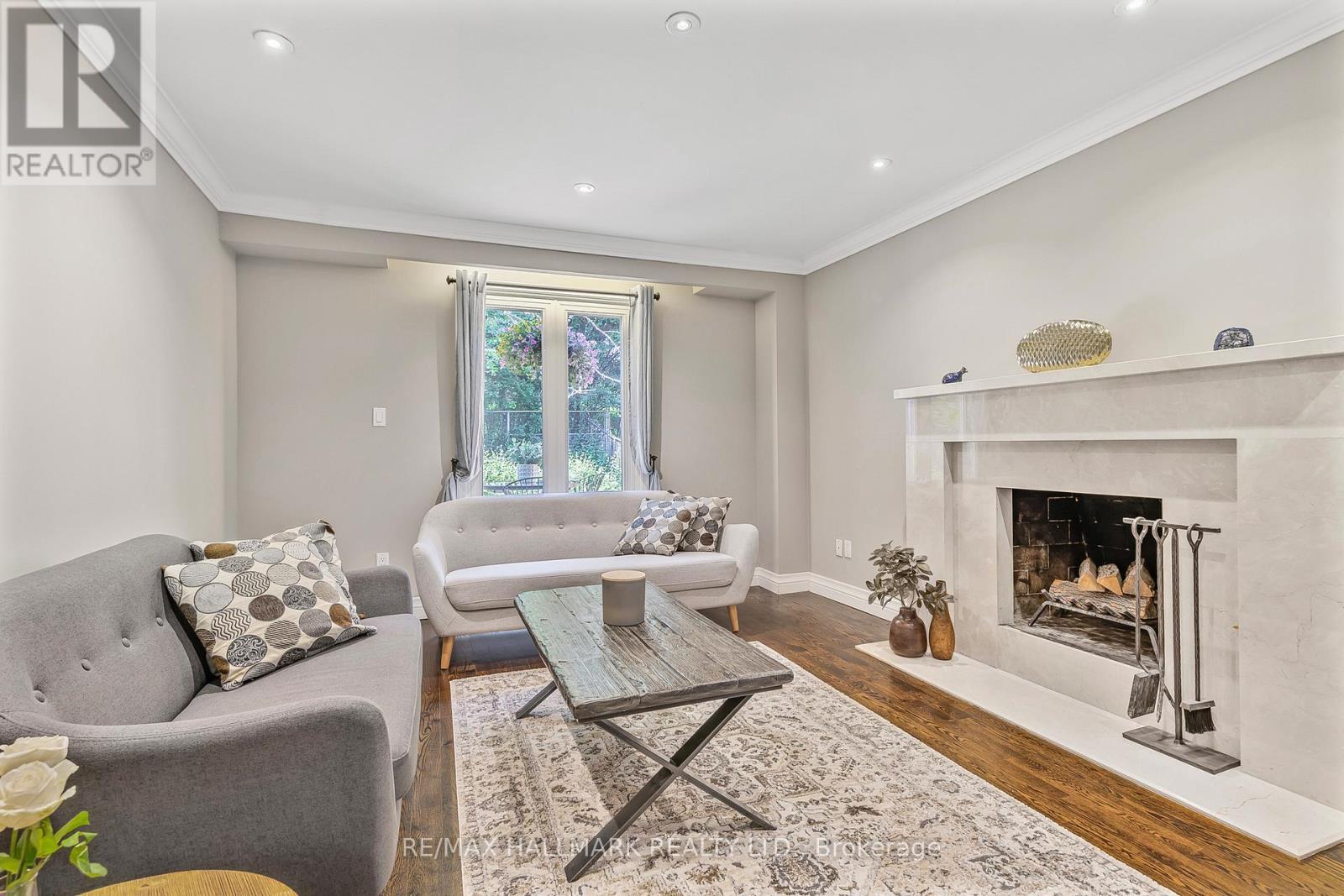 48 Lambert Road, Markham, ON - Indoor Photo Showing Living Room With Fireplace