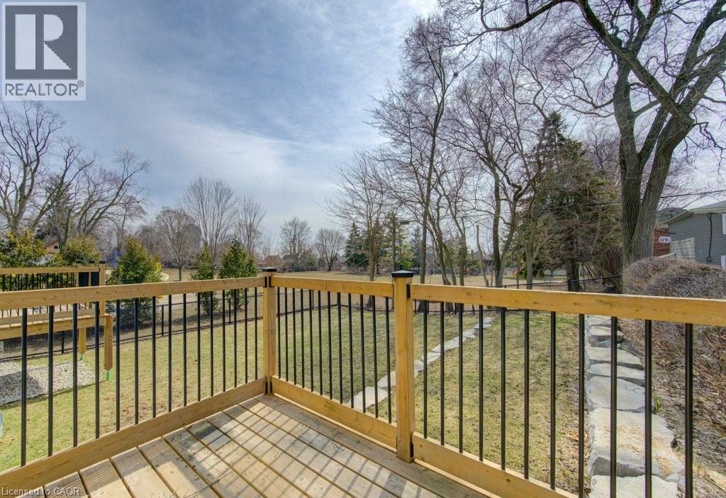 Wooden deck featuring a yard - 113 Walter Street, Kitchener, ON - Outdoor