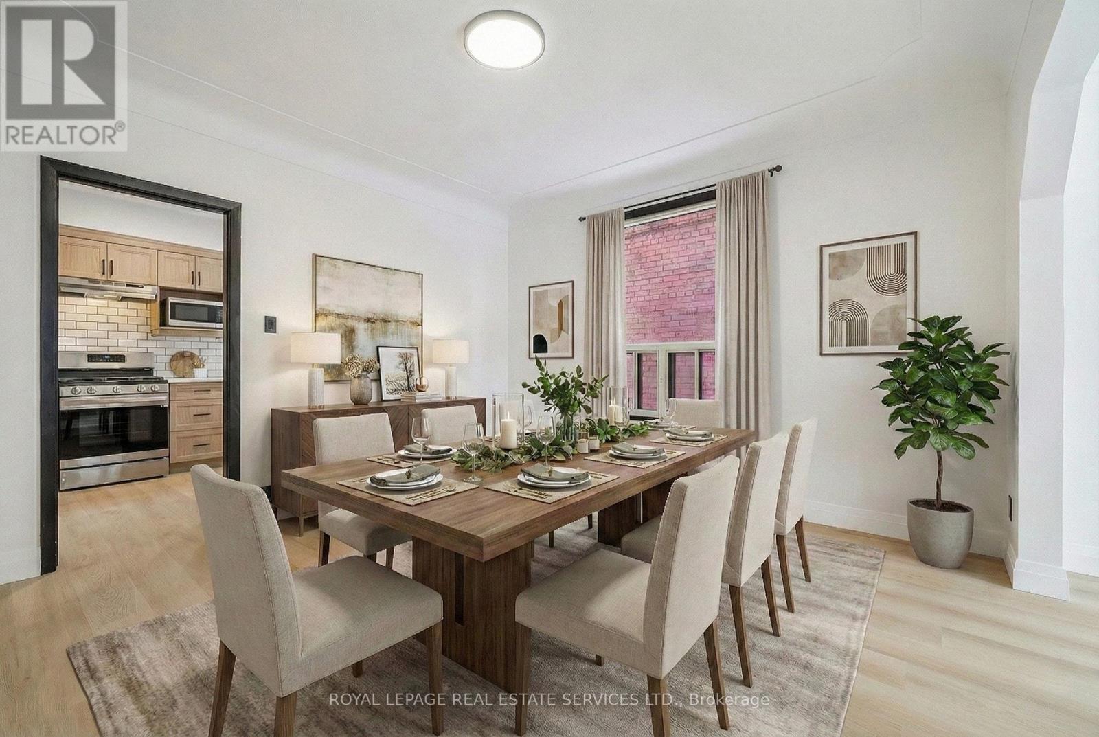 Virtually Staged - 83 Barnesdale Avenue N, Hamilton, ON - Indoor Photo Showing Dining Room