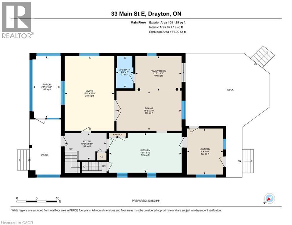 View of main floor room layout - 33 Main Street E, Drayton, ON - Other