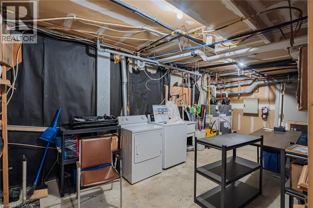 Unfinished basement with independent washer and dryer and electric panel - 30 John Street, Port Dover, ON