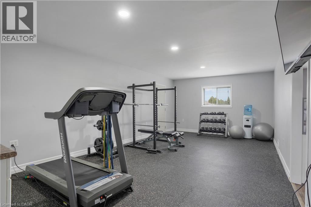 Exercise area featuring recessed lighting - 23247 Beattie Line, Elgin, ON - Indoor Photo Showing Gym Room