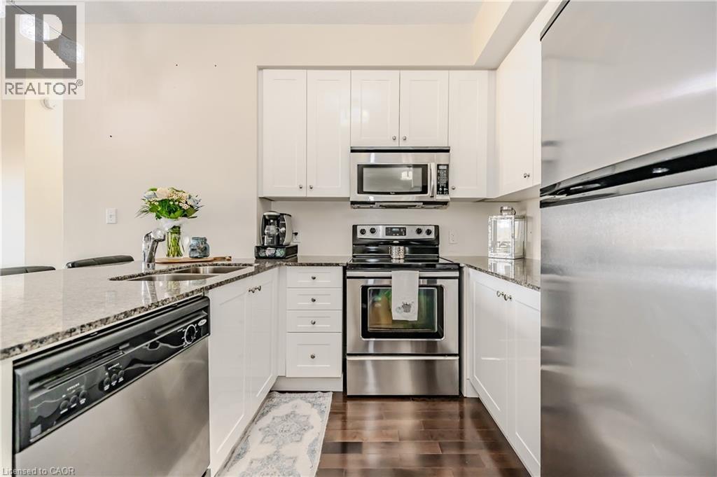 170 Water Street N Unit# 807, Cambridge, ON - Indoor Photo Showing Kitchen With Double Sink