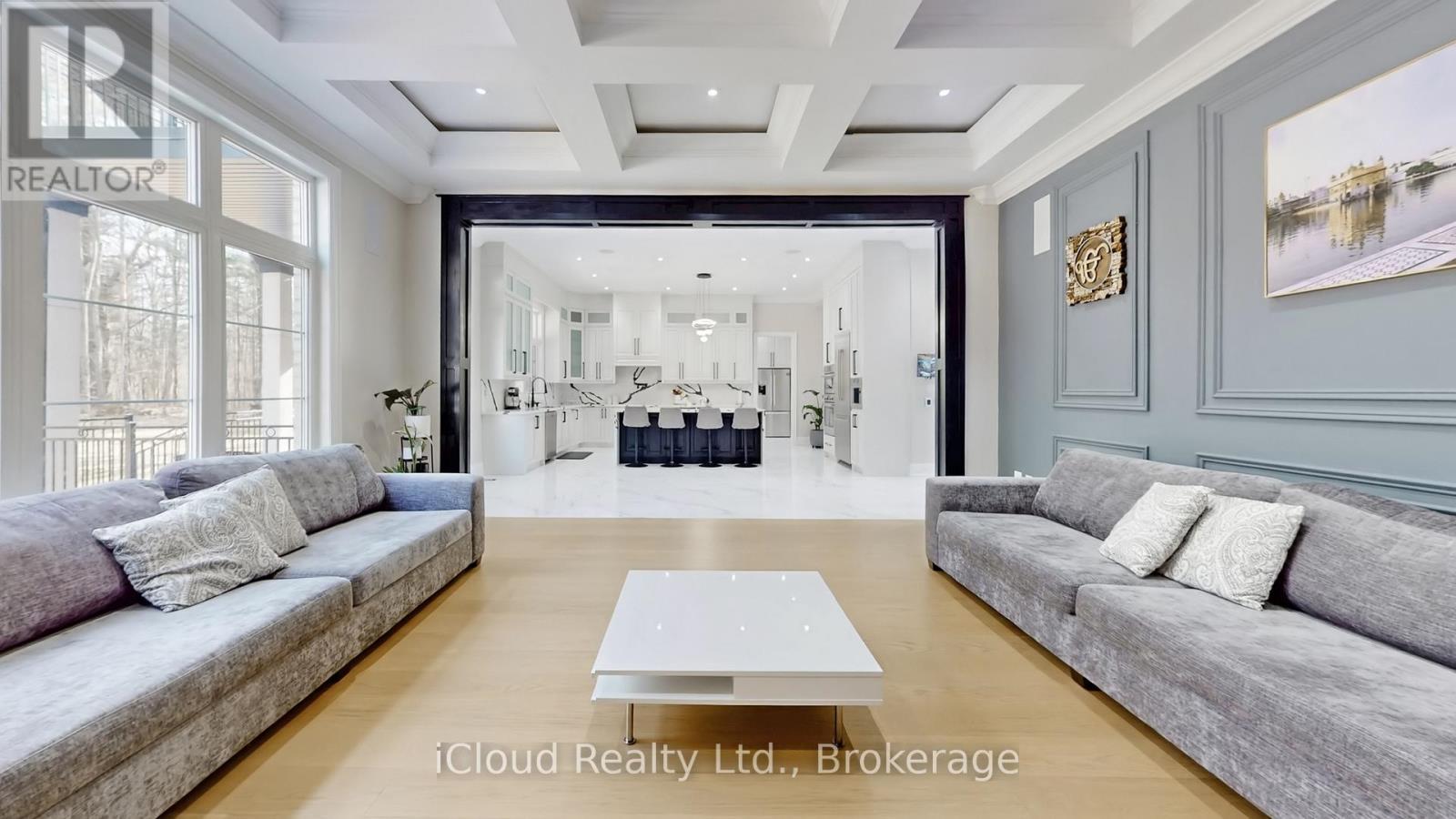Family Room and Kitchen - 1200 Conservation Road, Milton, ON - Indoor Photo Showing Living Room
