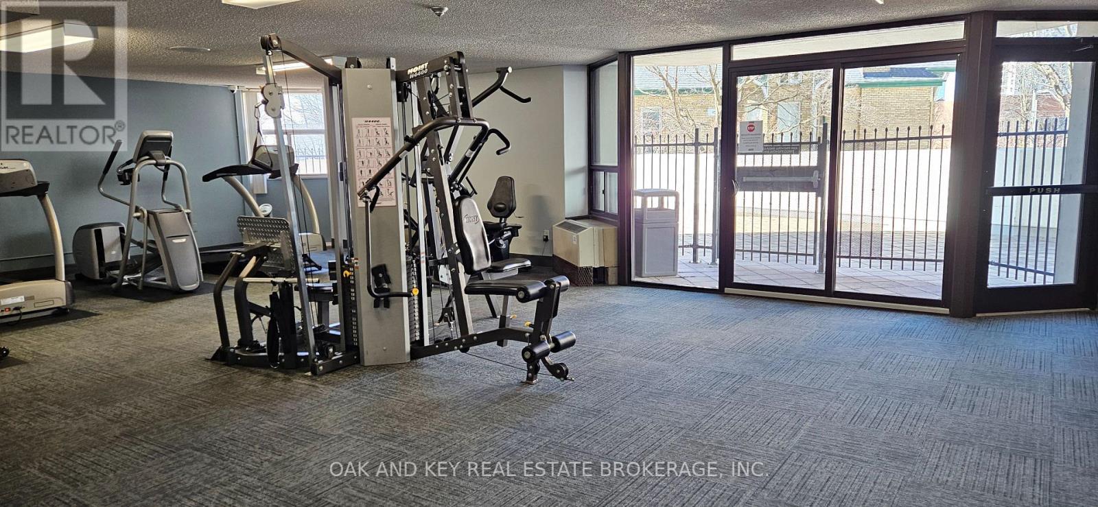 Fitness rm - 1805 - 323 Colborne Street, London East (East K), ON - Indoor Photo Showing Gym Room