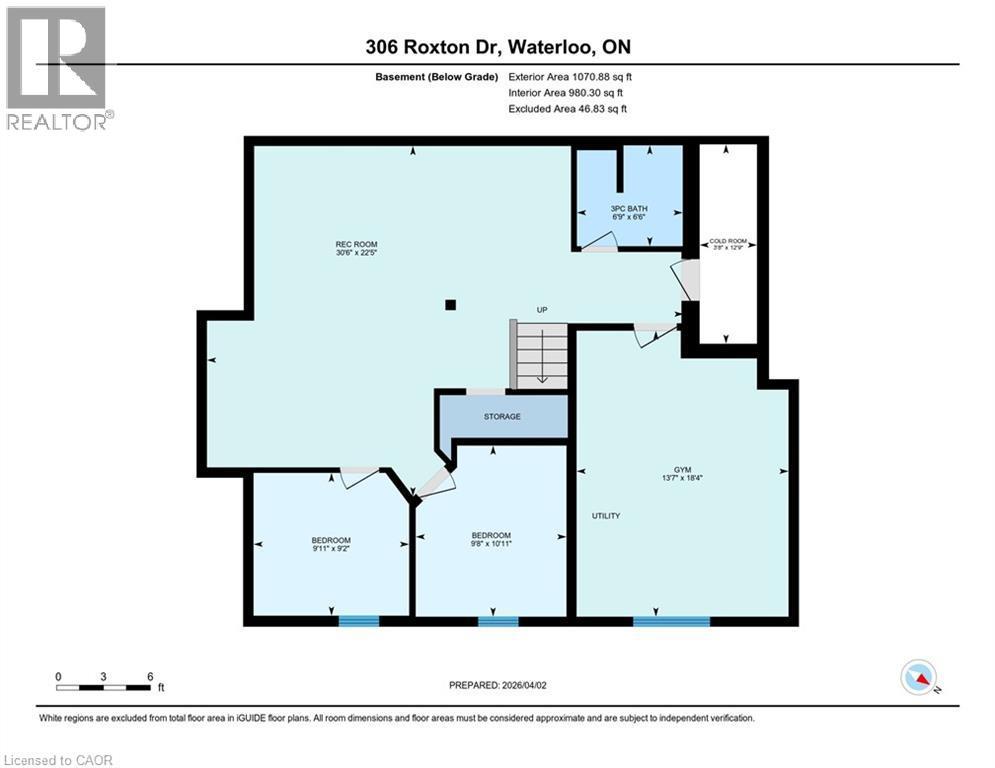 View of home floor plan - 306 Roxton Drive, Waterloo, ON - Other