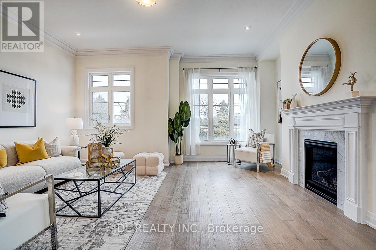 4199 Major Mackenzie Drive E, Markham, ON - Indoor Photo Showing Living Room With Fireplace