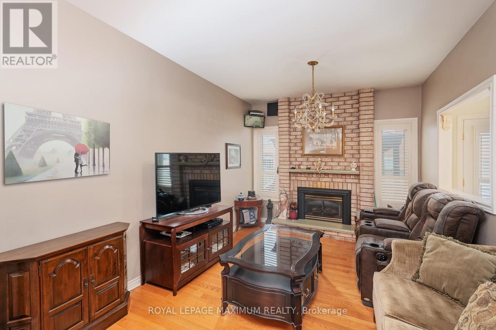 14 Mustang Road, Vaughan, ON - Indoor Photo Showing Living Room With Fireplace