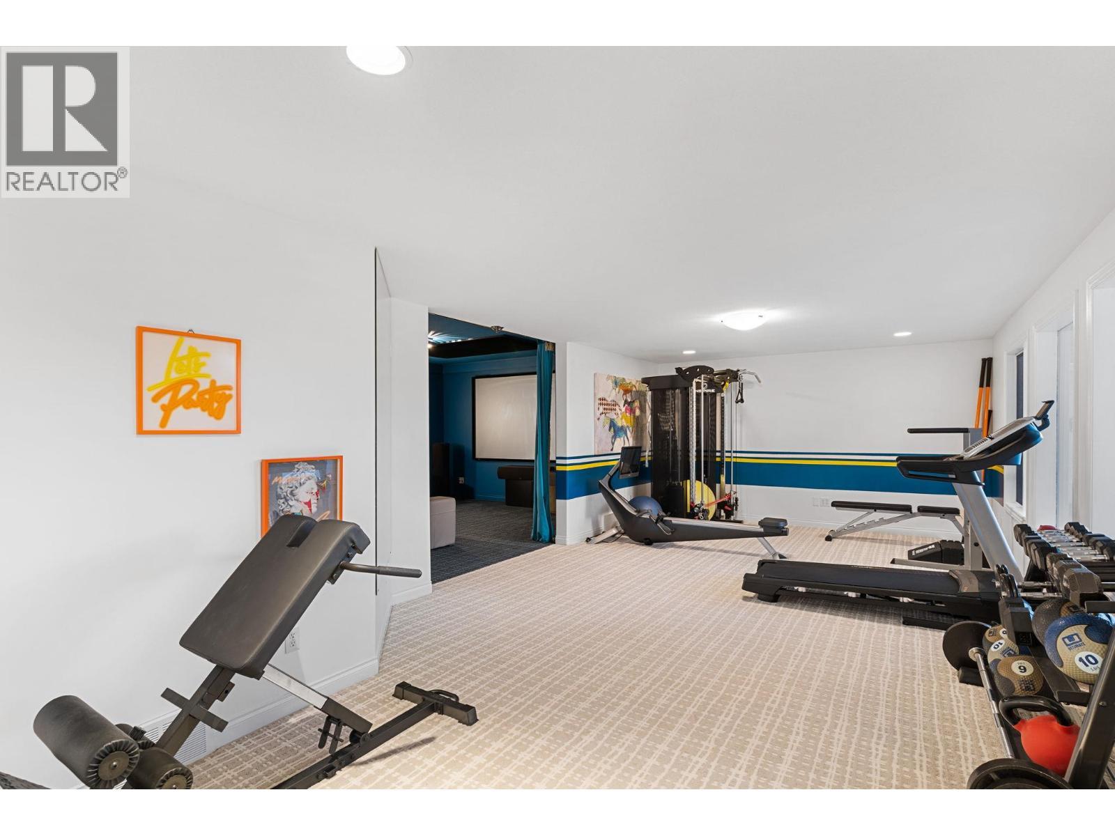 2270 Grantham Road, Kelowna, BC - Indoor Photo Showing Gym Room