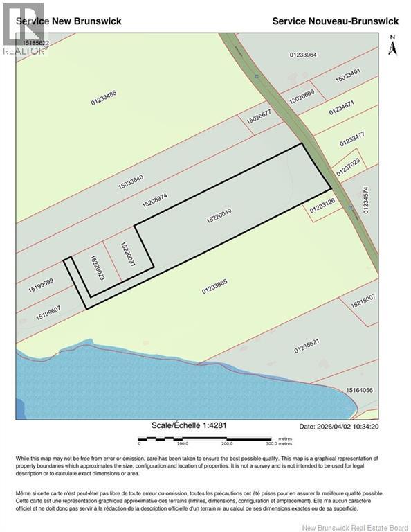 See SNB outline of property PID - 0 Route 127, Bayside, NB
