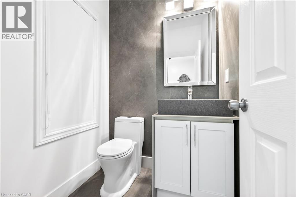 Stylish powder room - 182 Irwin Avenue, Hamilton, ON - Indoor Photo Showing Bathroom